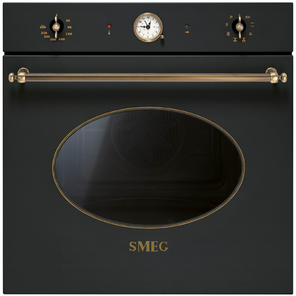 Встраиваемый электрический духовой шкаф Smeg SFP805AO Black комплект встраиваемой бытовой техники simfer s69r000 варочная панель и духовой шкаф