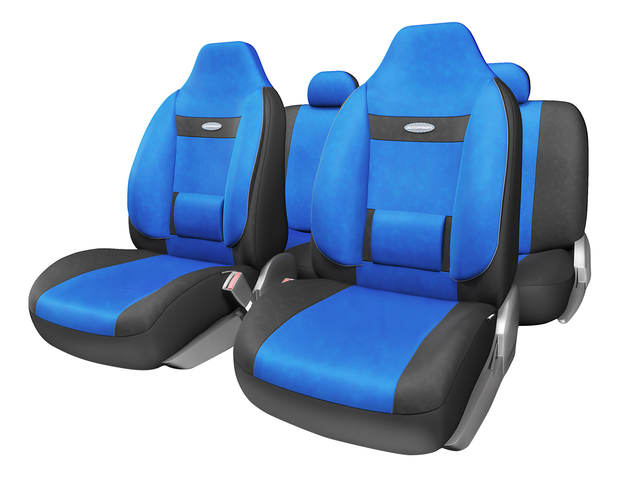 Комплект чехлов на сиденья Autoprofi Comfort COM-1105H BK/BL (M)