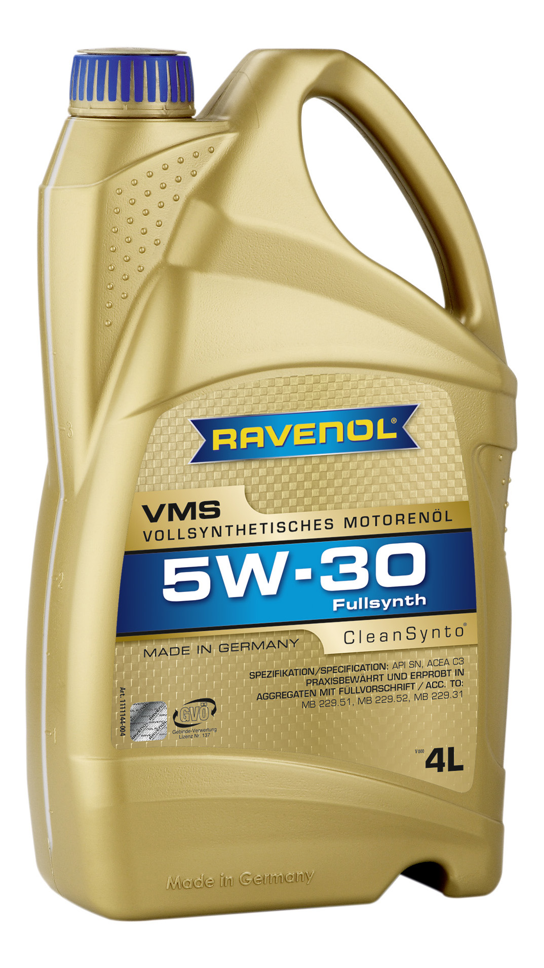 фото Моторное масло ravenol vms sae 5w-30 4л