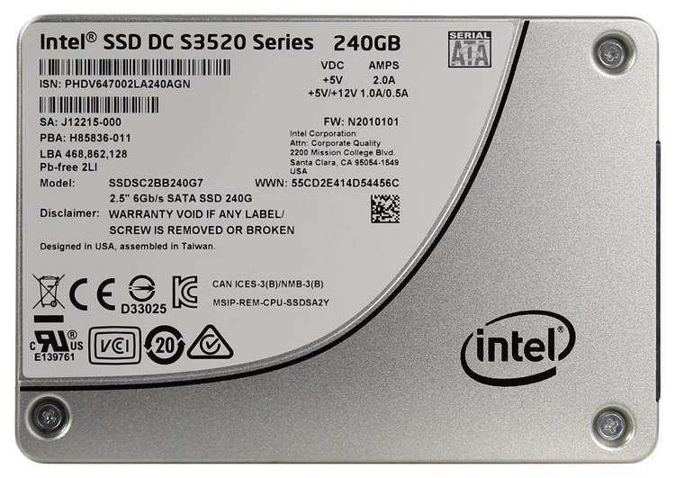 

SSD диск Intel S3520 240ГБ (SSDSC2BB240G701), S3520