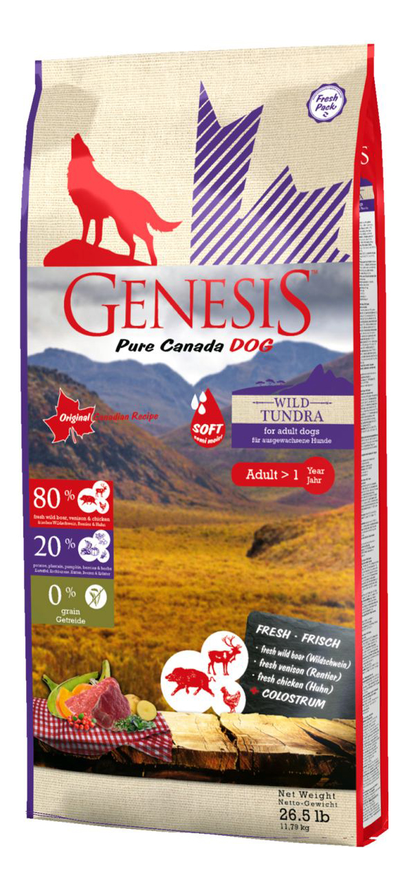 фото Сухой корм для собак genesis pure canada wild taiga soft adult, курица, оленина, 11.79кг