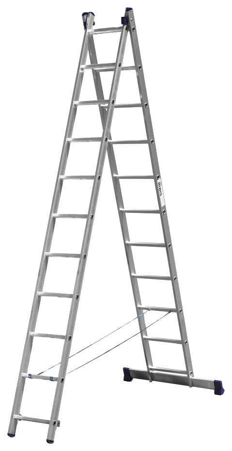 фото Лестница сибин универсальная, двухсекционная, 11 ступеней