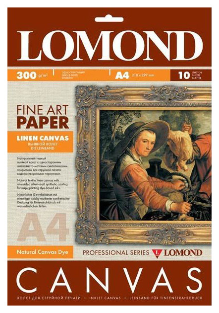 

Фотобумага для принтера Lomond 908411 A4 Natural Canvas Dye Белый, 0908411
