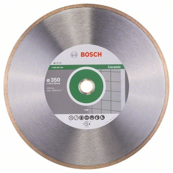 фото Диск отрезной алмазный bosch stf ceramic350-30/25,4 2608602541