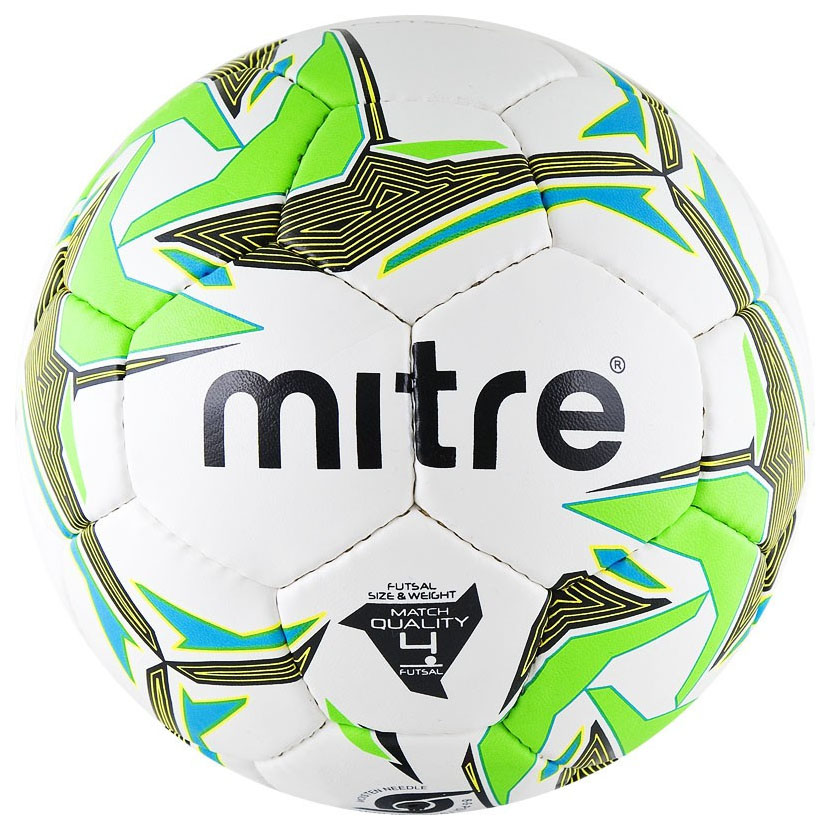 фото Футбольный мяч mitre futsal nebula №4 white/green