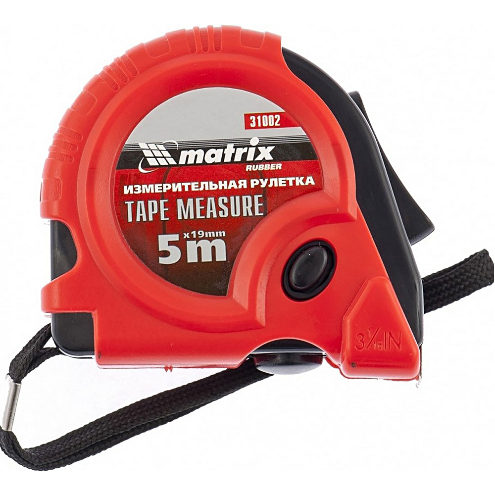 Рулетка MATRIX Rubber 5мх19мм 31002