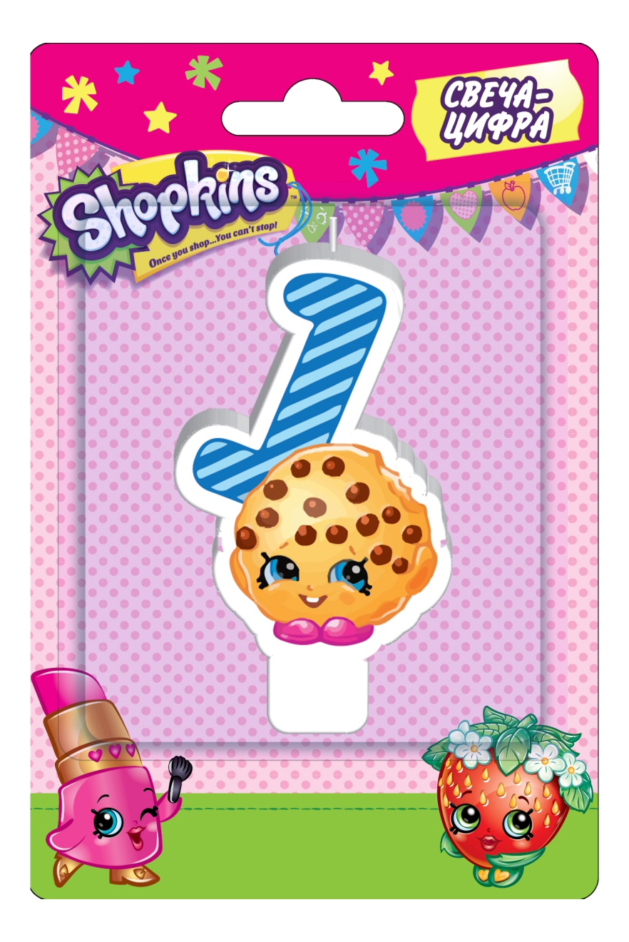 

Свеча-цифра Shopkins № 1 32123, № 1