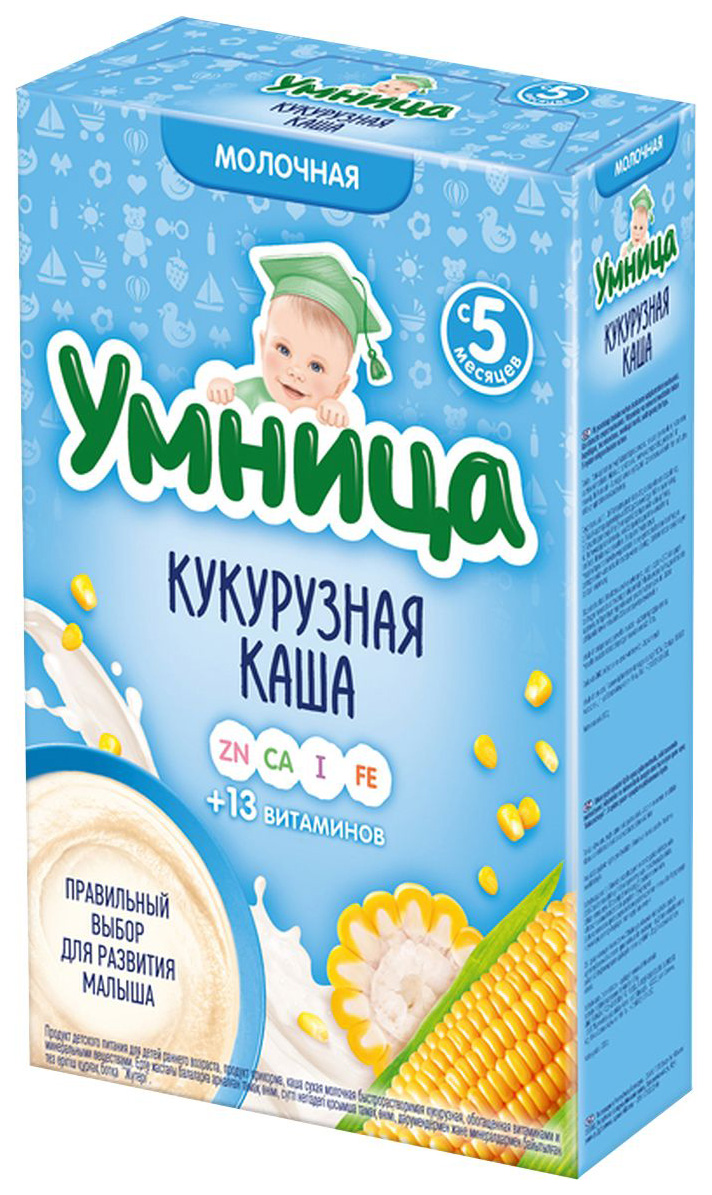 

Каша молочная Умница Кукурузная с 5 мес. 200 г, Кукурузная