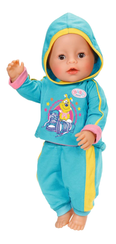 

Спортивный костюмчик Baby Born Zapf Creation 823-774, Голубой;розовый;желтый, Спортивный костюмчик Baby born
