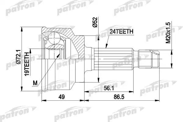 Шрус PATRON PCV1171  - купить