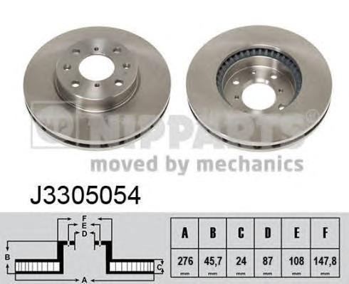 

Тормозной диск NIPPARTS J3305054