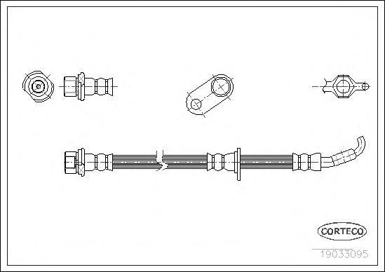 Шланг тормозной системы Corteco 19033095