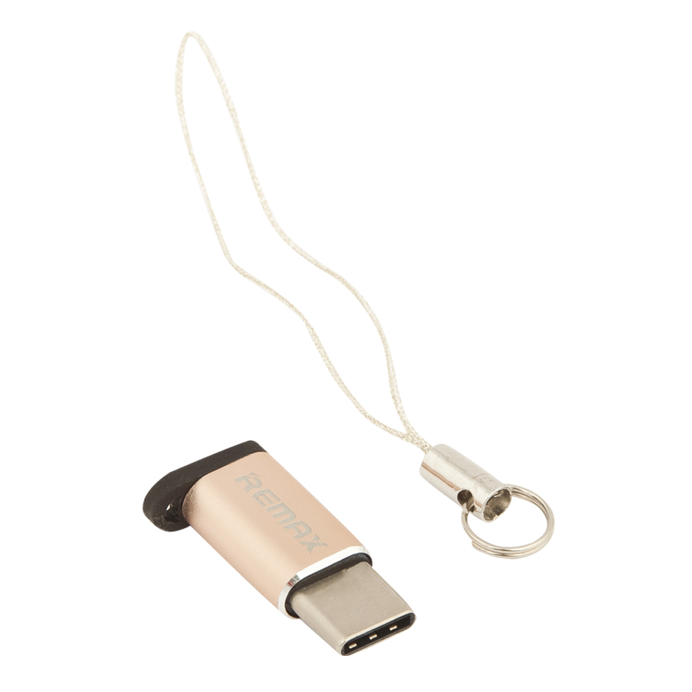 фото Кабель-брелок remax usb type-c 0,1м gold