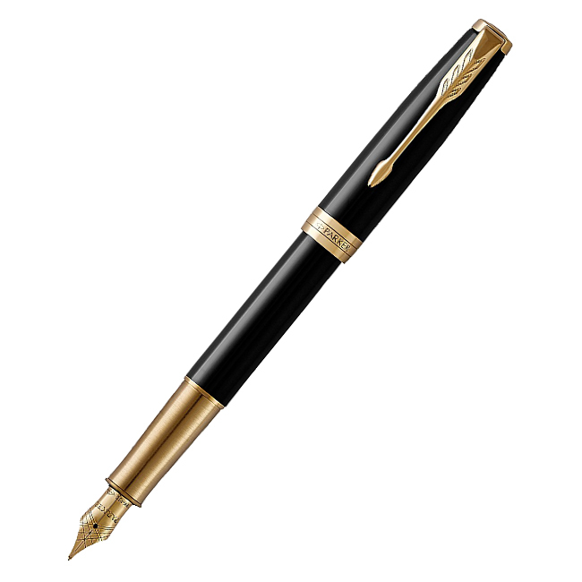 

Перьевая ручка Parker Sonnet Core - LaqBlack GT F BL