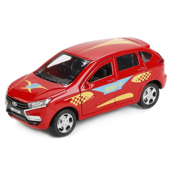 

игрушечная машинка Технопарк металлическая инерционная lada xray 12 см, Серый