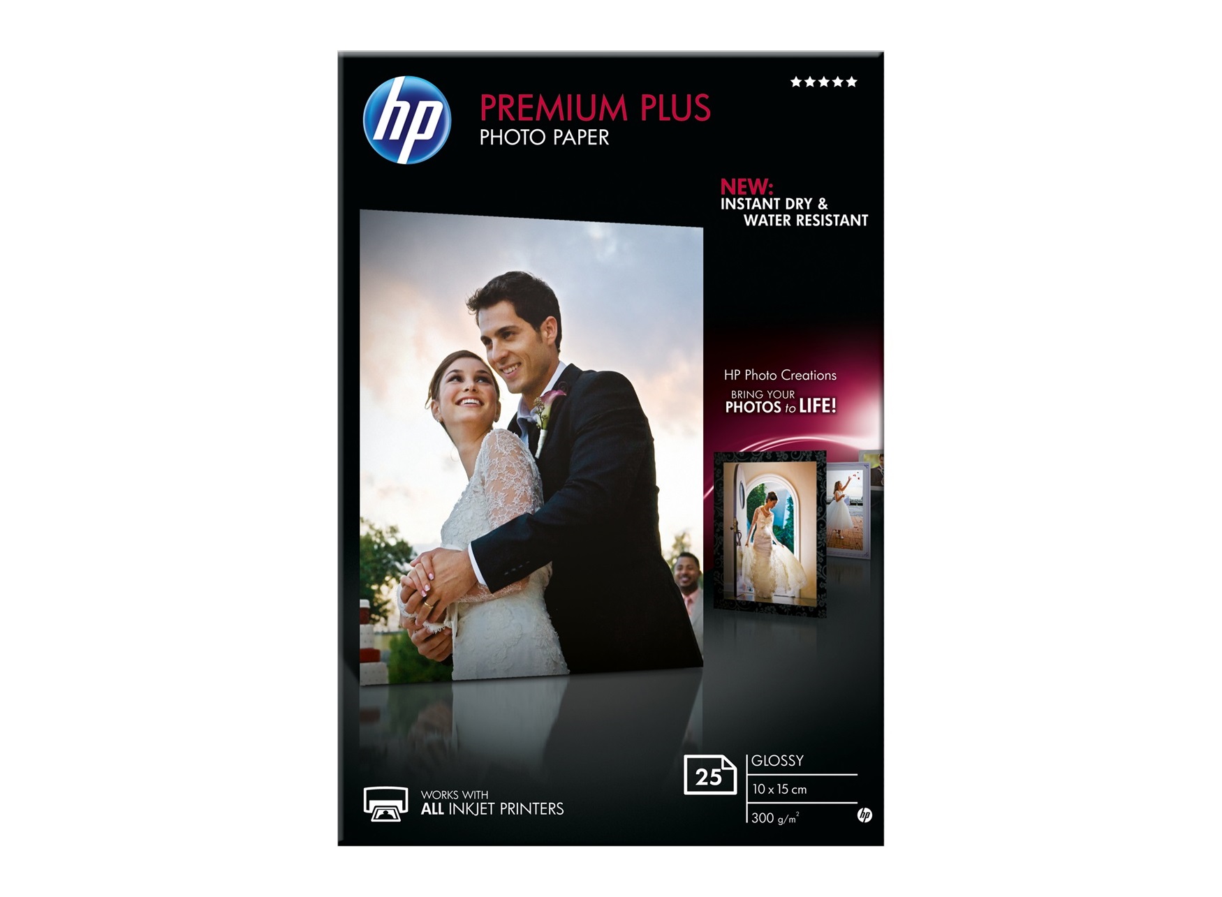 фото Фотобумага hp cr677a для печати premium plus glossy photo paper,глянц,10x15 см,300г/м2,25л