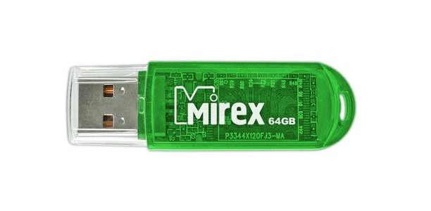 фото Флешка mirex elf 64гб green (13600-fmugre64)