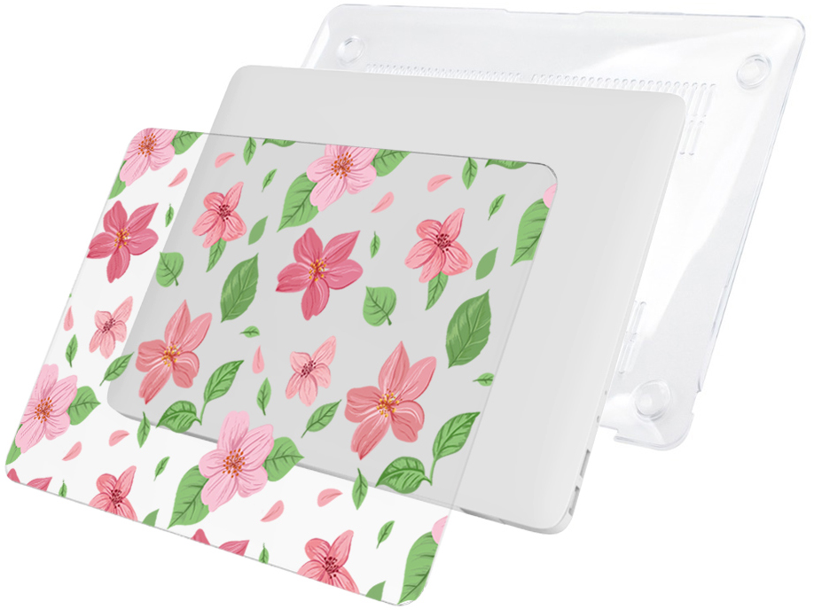 фото Накладка для macbook pro 15" i-blason cover a1707 pink flowers