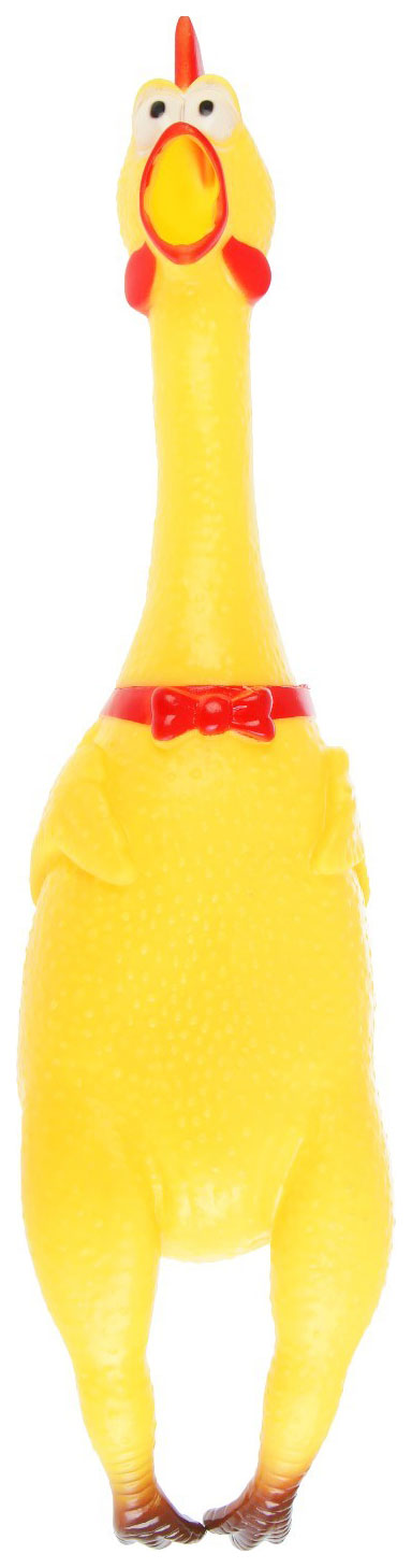 

Игрушка-пищалка для собак Sima-land Курица кричит, желтая, 55 см, Курица кричит