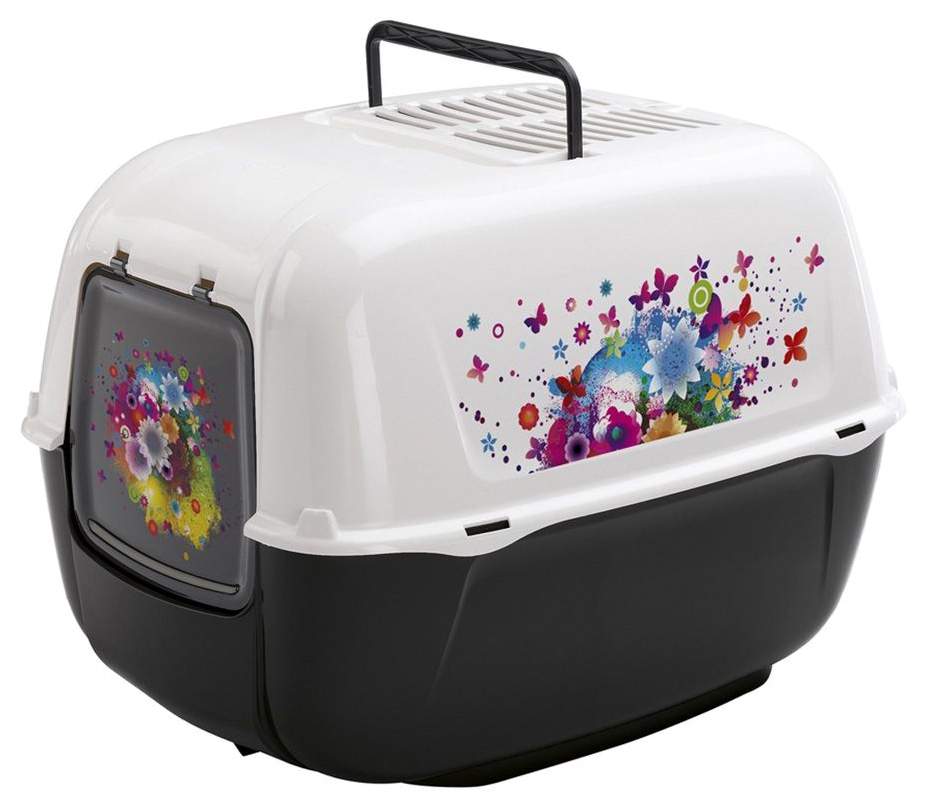 

Туалет для кошек Ferplast Prima DECOR, прямоугольный, белый, серый, 52х39,5х38 см, PRIMA DECOR