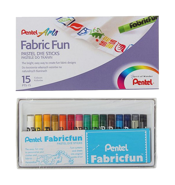 фото Пастель для ткани pentel fabricfun pastels 15 цветов 8/60 мм pentel