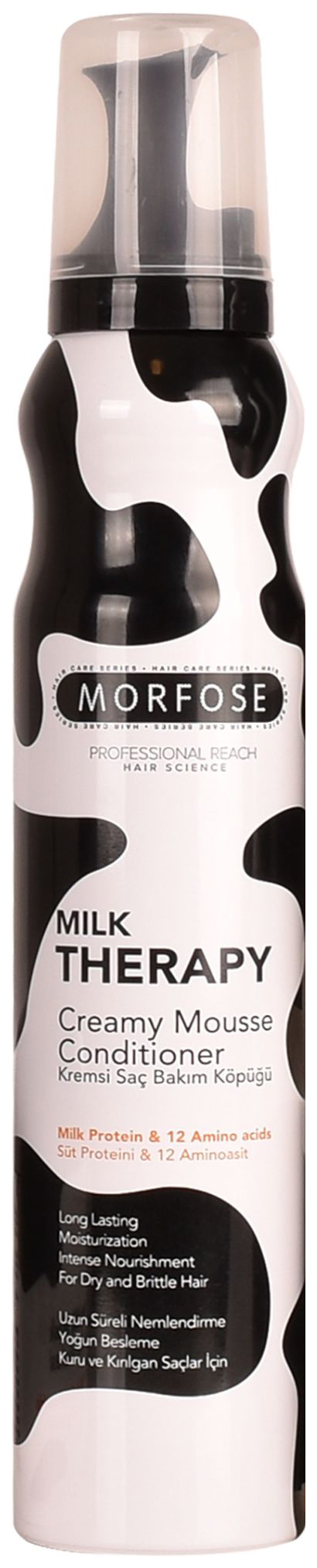 фото Мусс для волос morfose milk therapy creamy mouse conditioner 200 мл