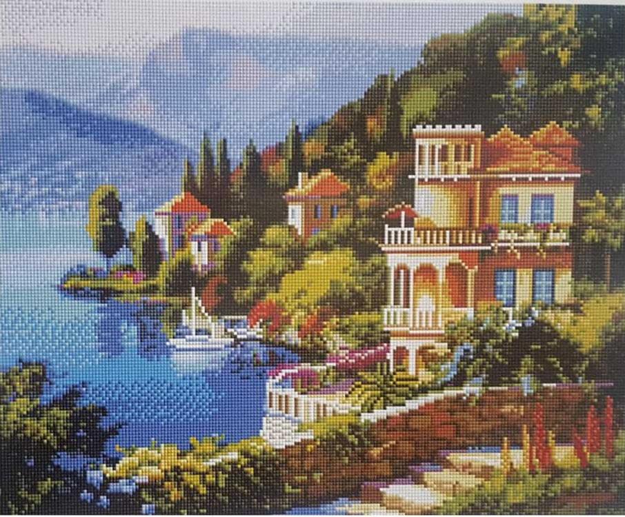 

Алмазная вышивка Painting Diamond Вилла у моря, 40x50 см, Вилла у моря