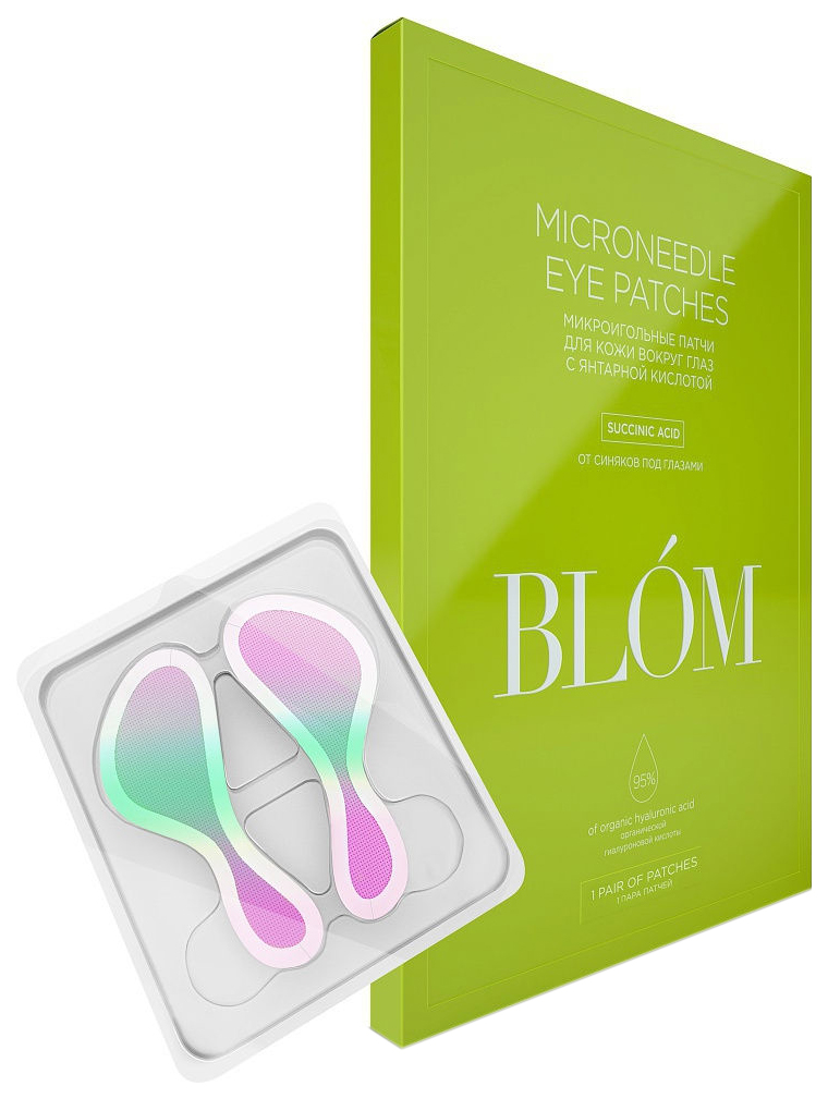

Патчи для глаз BLOM Microneedle Eye Patches Succinic Acid 1 шт