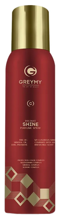 Спрей для волос Greymy professional Instant Shine Perfume Spray 150 мл водостойкий солнцезащитный спрей с spf 6 для базовой защиты spray invisible spf 6 corps 2504 150 мл