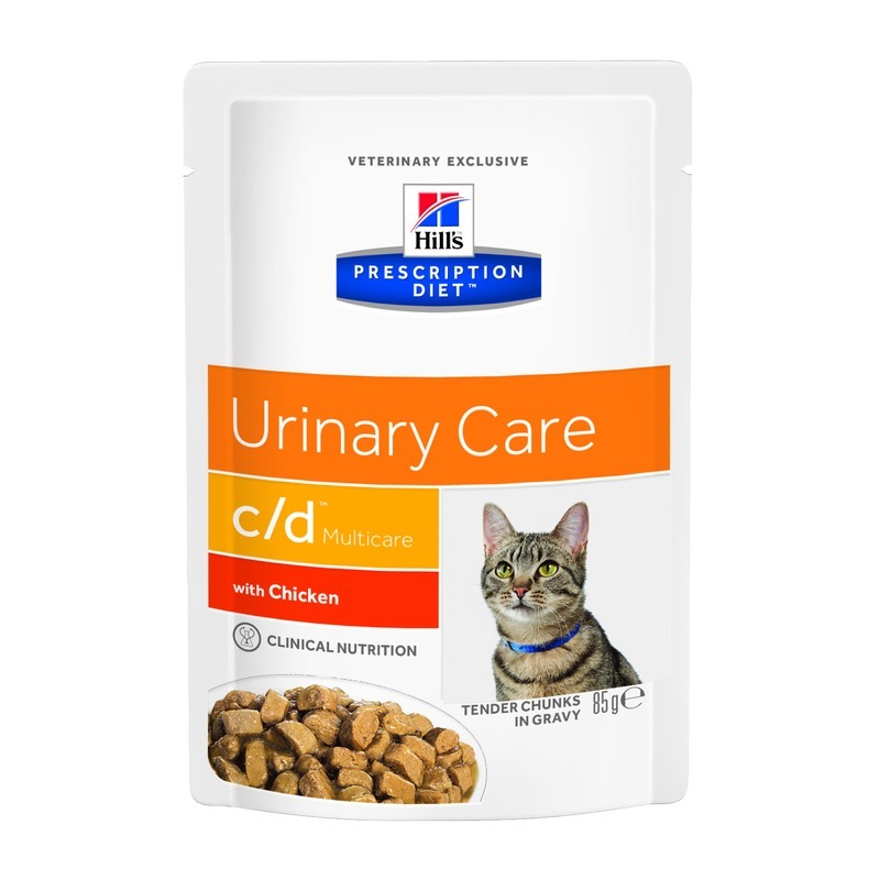 фото Влажный корм для кошек hill's prescription diet urinary care c/d, курица, 12шт по 85г