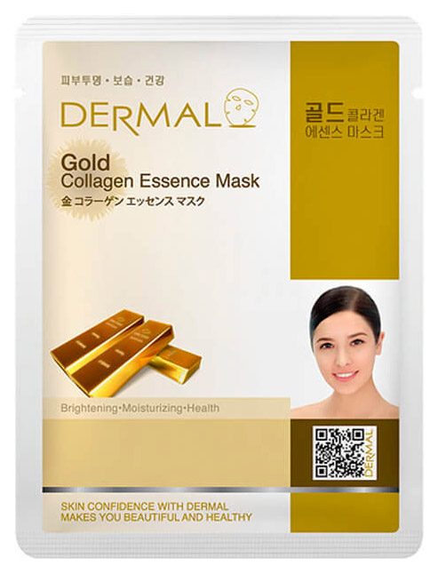 Маска для лица Dermal Gold Collagen Essence Mask 23 мл wholesale price korean hyaron cosmetic medical moisturizing collagen facial sheet dermal care mask packaging 1box 5pcs maker