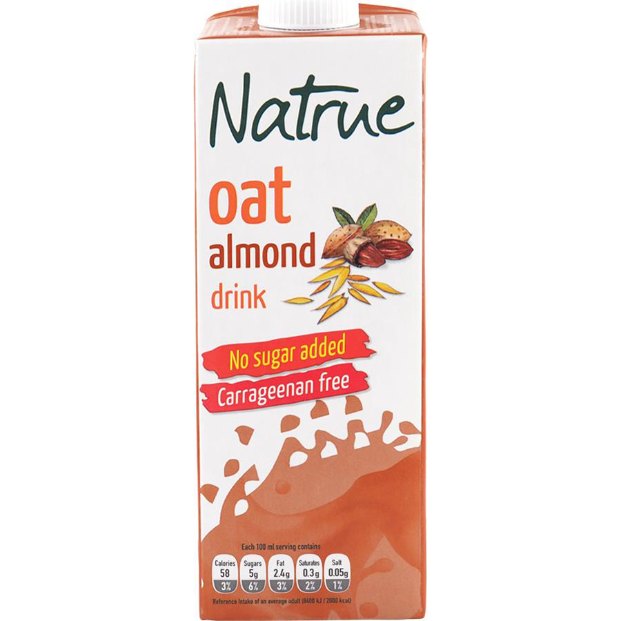 Напиток Natrue овсяно-миндальный без сахара 1 л