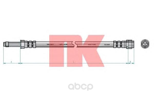 фото Шланг тормозной системы nk 8547131 задний