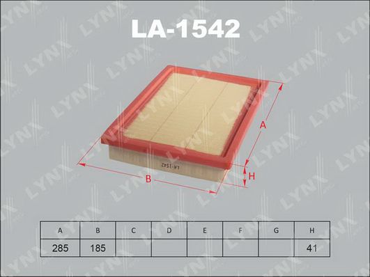 

Фильтр воздушный LYNXauto LA-1542