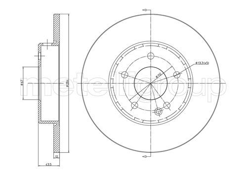 Тормозной диск METELLI 23-0313C