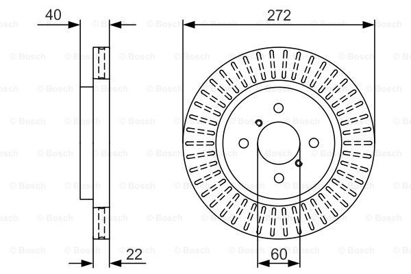 

Тормозной диск BOSCH 0986479V08