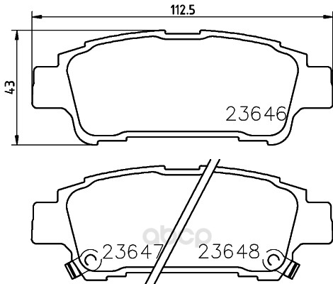 

Комплект тормозных колодок Hella 8DB355010311