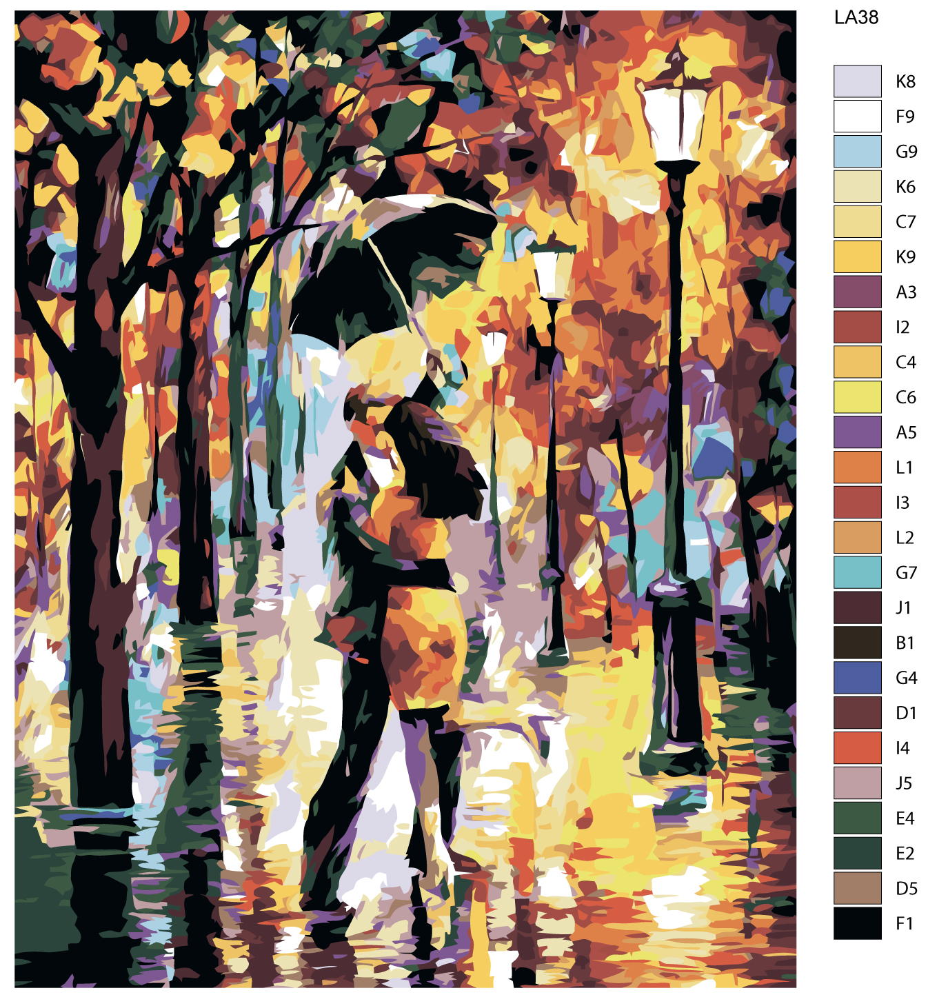 

Картина по номерам, 40 x 50, LA38, LA38