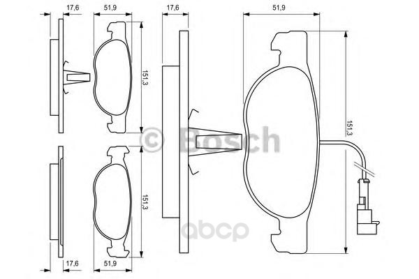 

Тормозные колодки Bosch передние 986424246