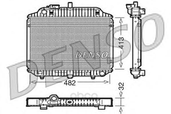 фото Радиатор системы охлаждения mb 100 2.4d 88-96 denso drm17010