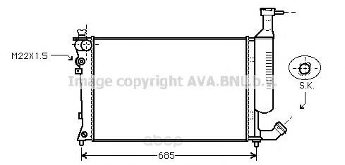 фото Радиатор охлаждения двигателя ava cna2168