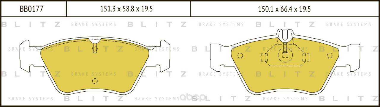 

Тормозные колодки BLITZ дисковые BB0177