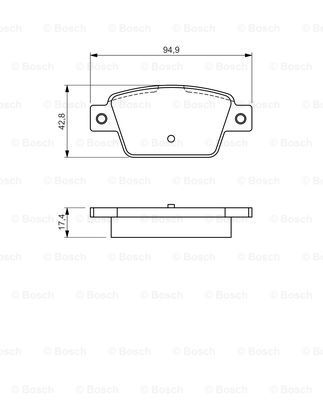

Комплект тормозных дисковых колодок BOSCH 0 986 494 536