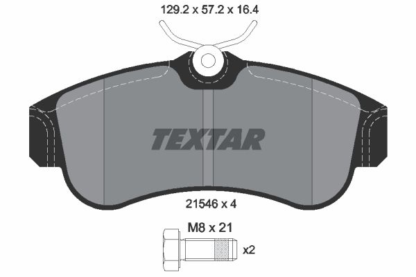 фото Комплект тормозных дисковых колодок textar 2154601