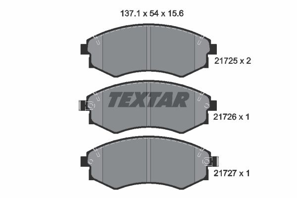 фото Комплект тормозных дисковых колодок textar 2172502