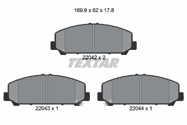 

Тормозные колодки Textar дисковые 2204201