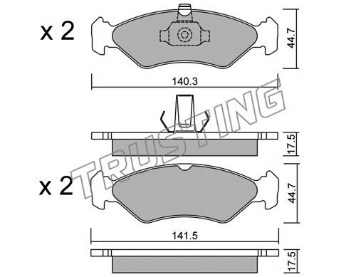 

Тормозные колодки TRUSTING дисковые 0900