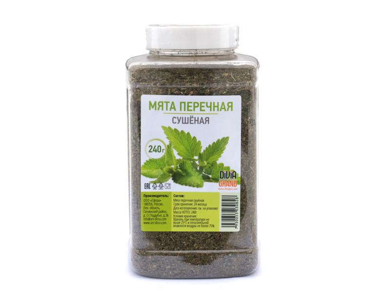 

Мята Divia grand перечная сушеная 240 г, мята сушеная