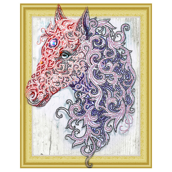 

Алмазная картина Color Kit Аметистовая лошадь