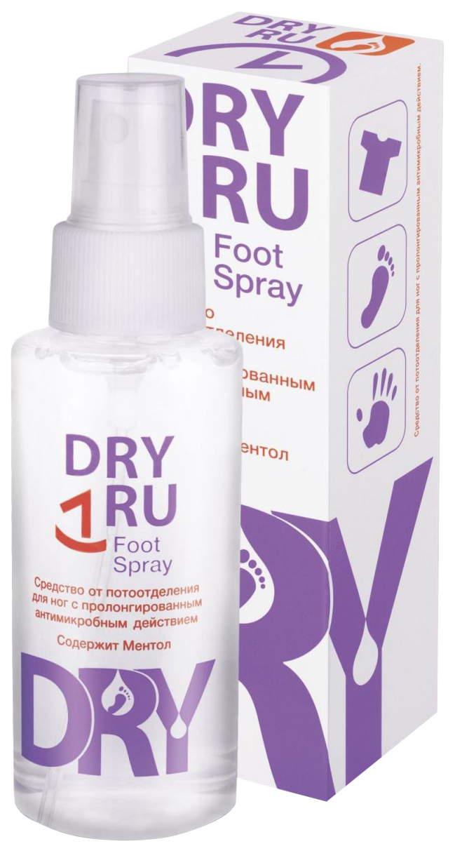 фото Дезодорант-антиперспирант dry ru foot spray